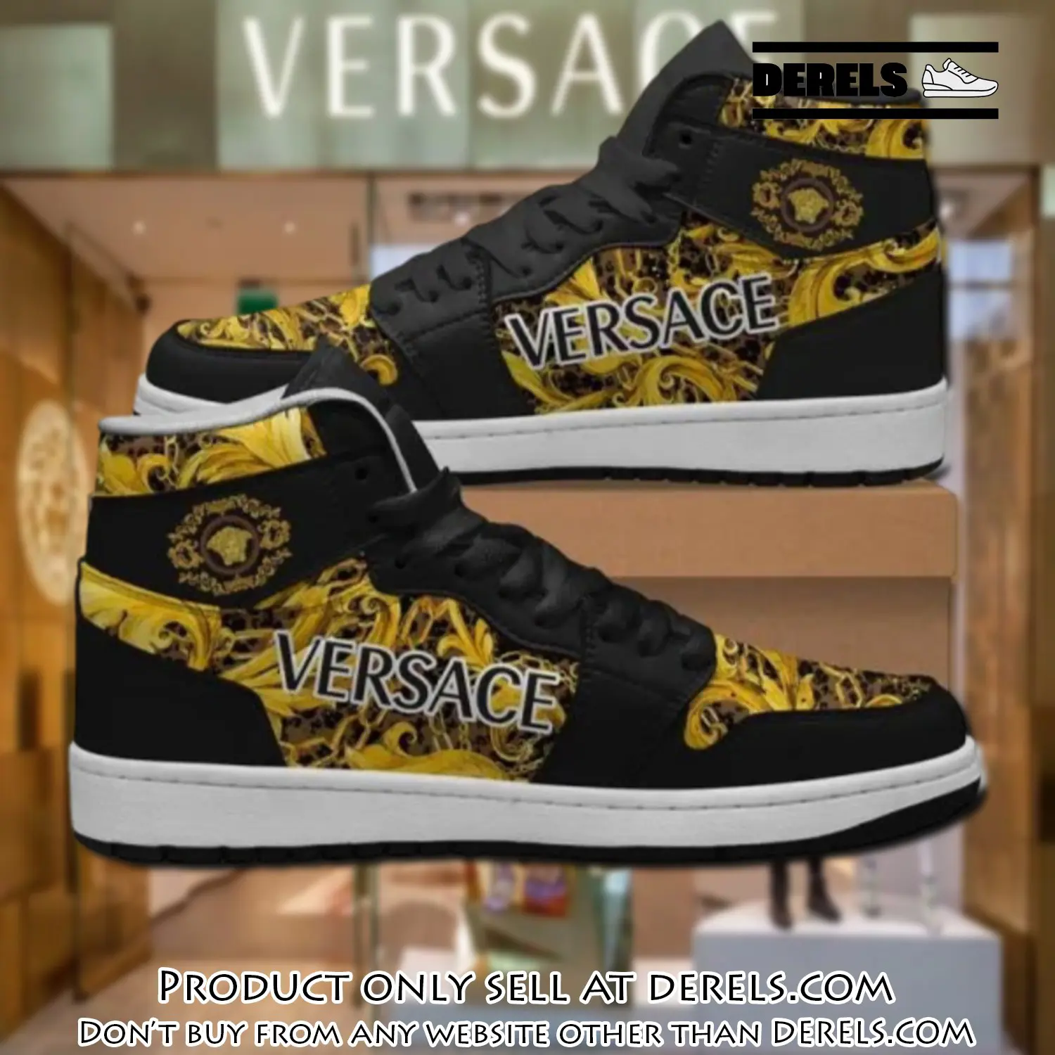 Gianni versace black high air jordan sneakers shoes hot gifts unisex dr0852275